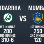 vidarbha cricket team vs mumbai cricket team match scorecard
