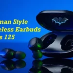 "The Spark Shop Batman Style Wireless BT Earbuds in Black with LED Case"