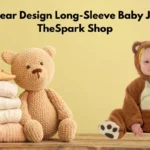 Rs 149 Bear Design Long-Sleeve Baby Jumpsuit The Spark Shop