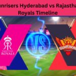 sunrisers hyderabad vs rajasthan royals timeline