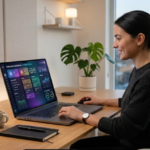Giniä concept showing smart productivity, efficiency, and organized digital workflow